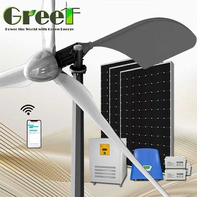 5KW GREEFエネルギー横の軸線の風力システム完全なキット