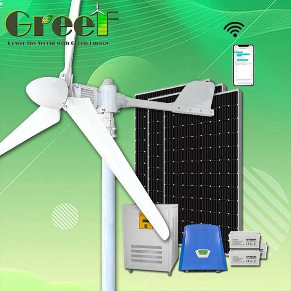 低い開始の風速の単一フェーズの太陽風のハイブリッド システムの風力発電機3KW
