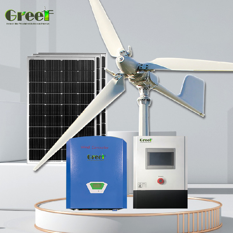 SWT 5kw 10kw ピッチ制御風力タービン 家庭用 LiFePO4 バッテリー