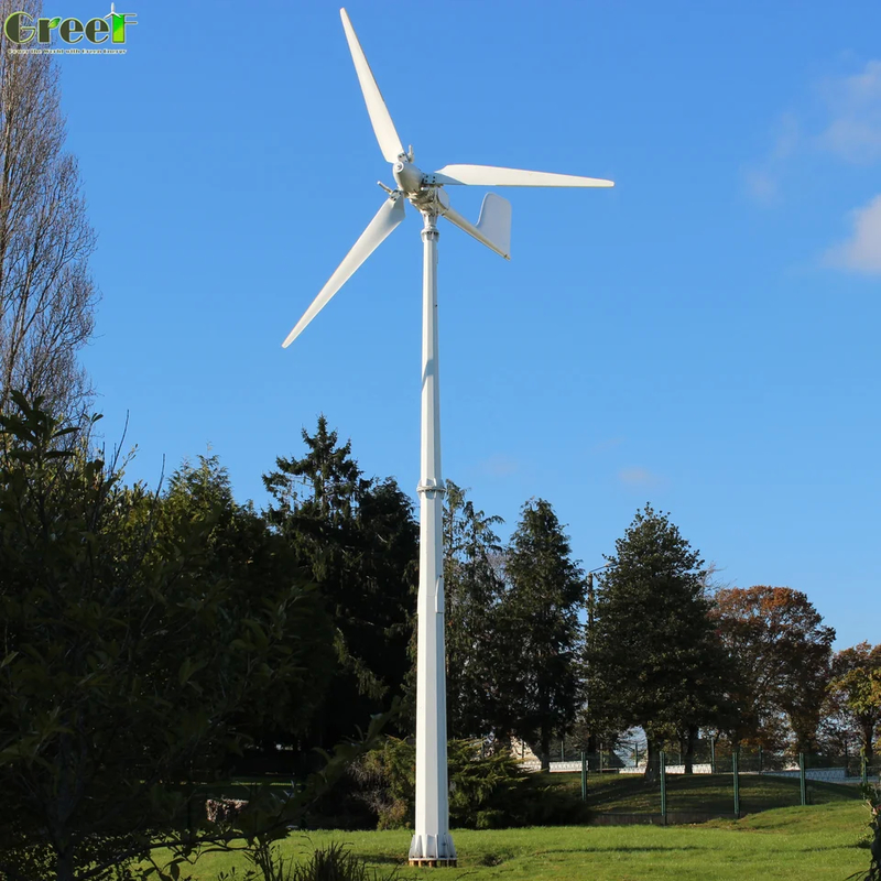 アップウィンドヨーイングピッチ制御風力タービン、三相永久磁石AC発電機5KW、高発電効率
