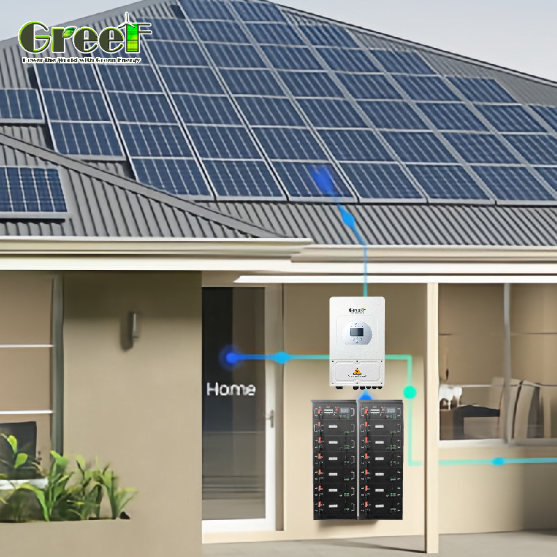LCDディスプレイ 5kW PV太陽光システム 5000W ロードパワー ハイブリッド太陽光システム リモコン付き