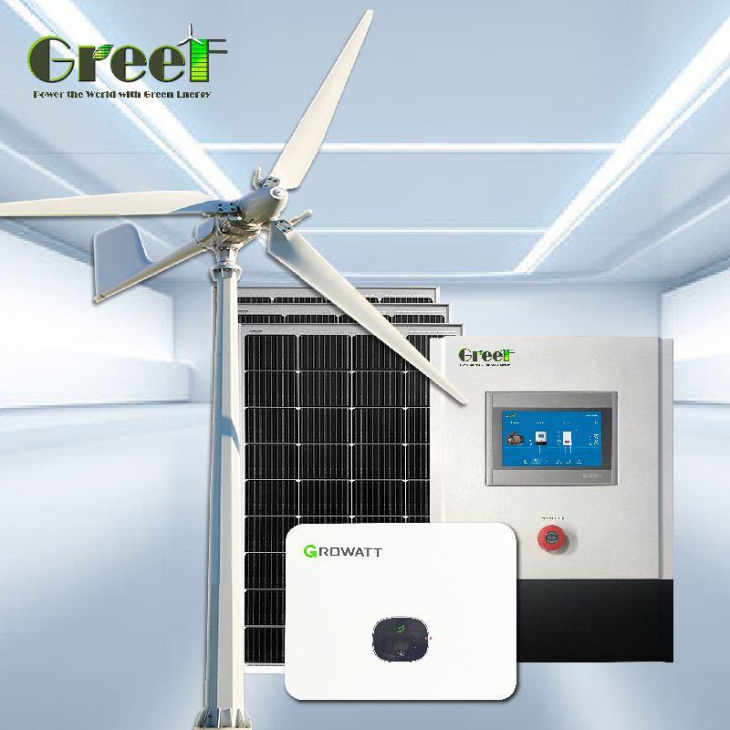 8KW 10KW LCD 純正弦波インバーター PV 太陽光パネルとリモコン付きハイブリッド型発電機