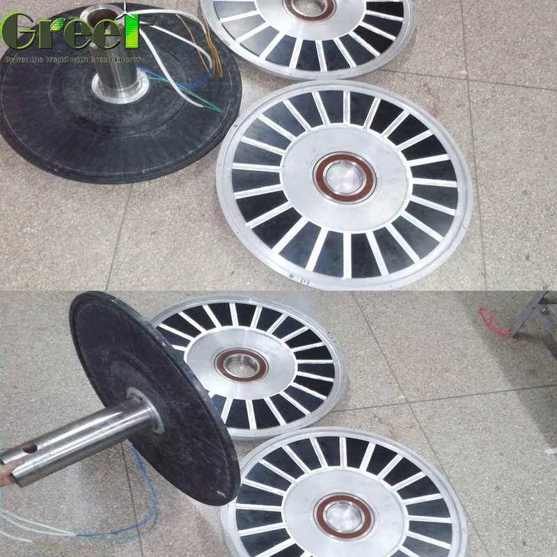 3相コアレス永久磁石発電機 0.1kW-20kW 低トルク