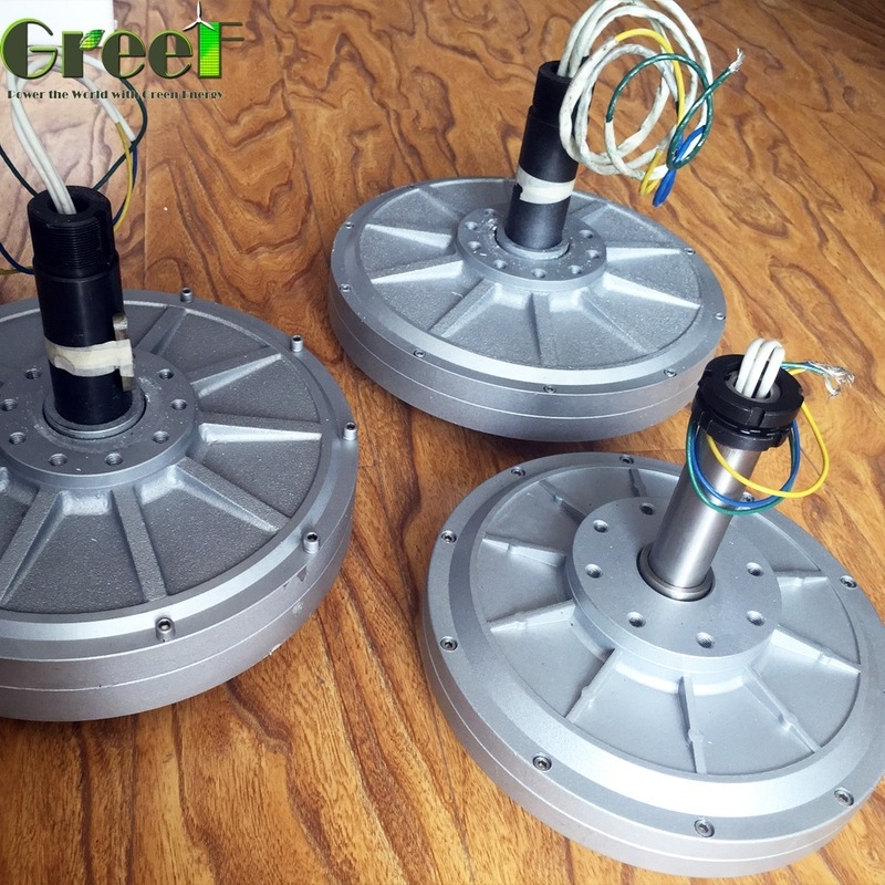 2kw Corelessディスク永久マグネット発電機3段階の発電