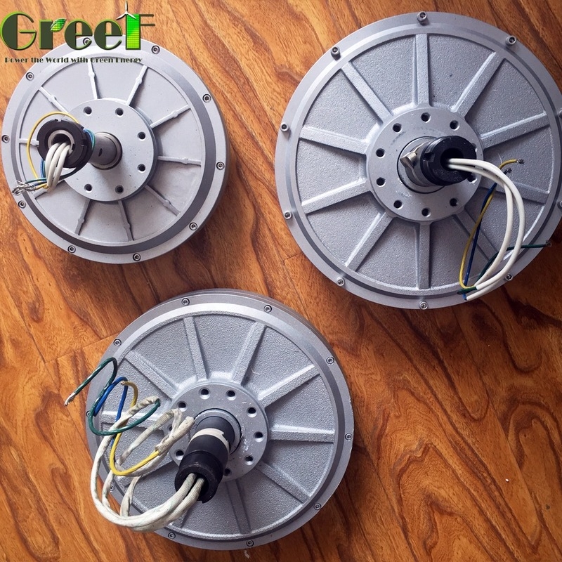 2kw Corelessディスク永久マグネット発電機3段階の発電