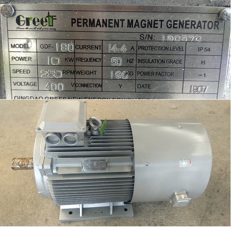 風力タービン用3相220V 380V低速PM発電機 50KW 200KW