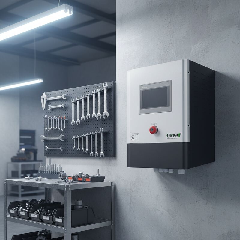 効率的な電力管理のために,強制冷却と調節された供給出力を持つグリッドコントローラで手動機能リセット