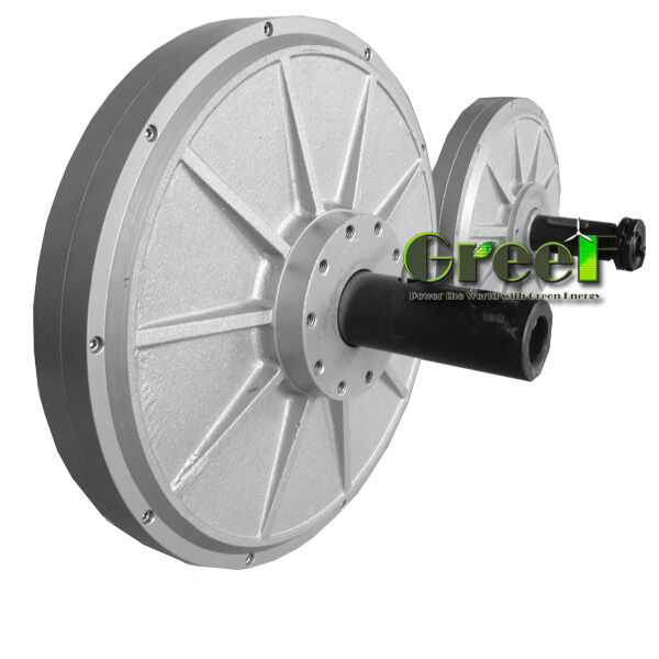 高効率のコアレス常磁石発電機,アルミ合金シェル,低騒音操作