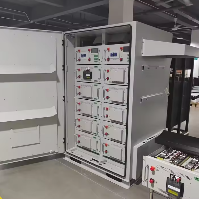 Outdoor Battery Cabinet with 204-768 Volt Energy Storage Lithium Battery Featuring 16S1P Combination and Industrial Air Cooling