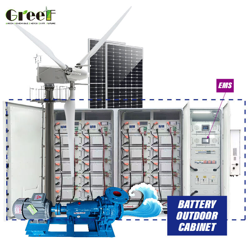 オフグリッド発電用98.3%インバーター効率ハイブリッド太陽光発電システム、容量100-3000kW