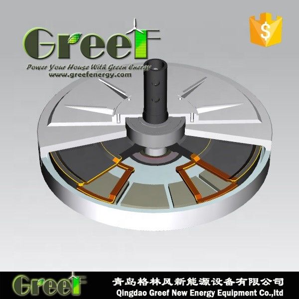 コアレス軸方向磁束永久磁石発電機 3相発電 3年保証
